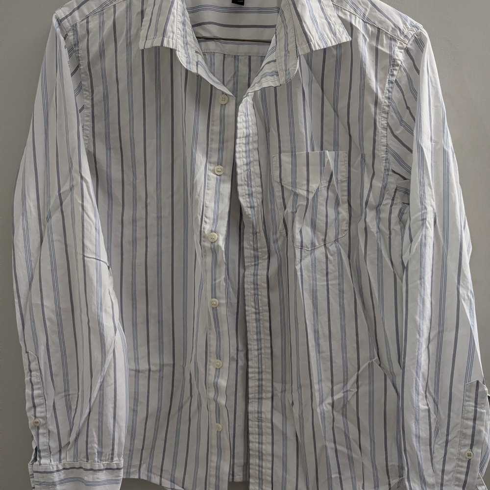 Banana Republic Medium Striped Button-Down Shirt Normcore Preppy Office School